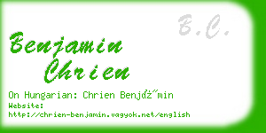 benjamin chrien business card